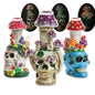 9" Mushroom Skull 3D Water Pipe Glow In the Dark
