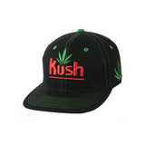 Kush Leaf Embroidered Snapback Hat 100% Cotton