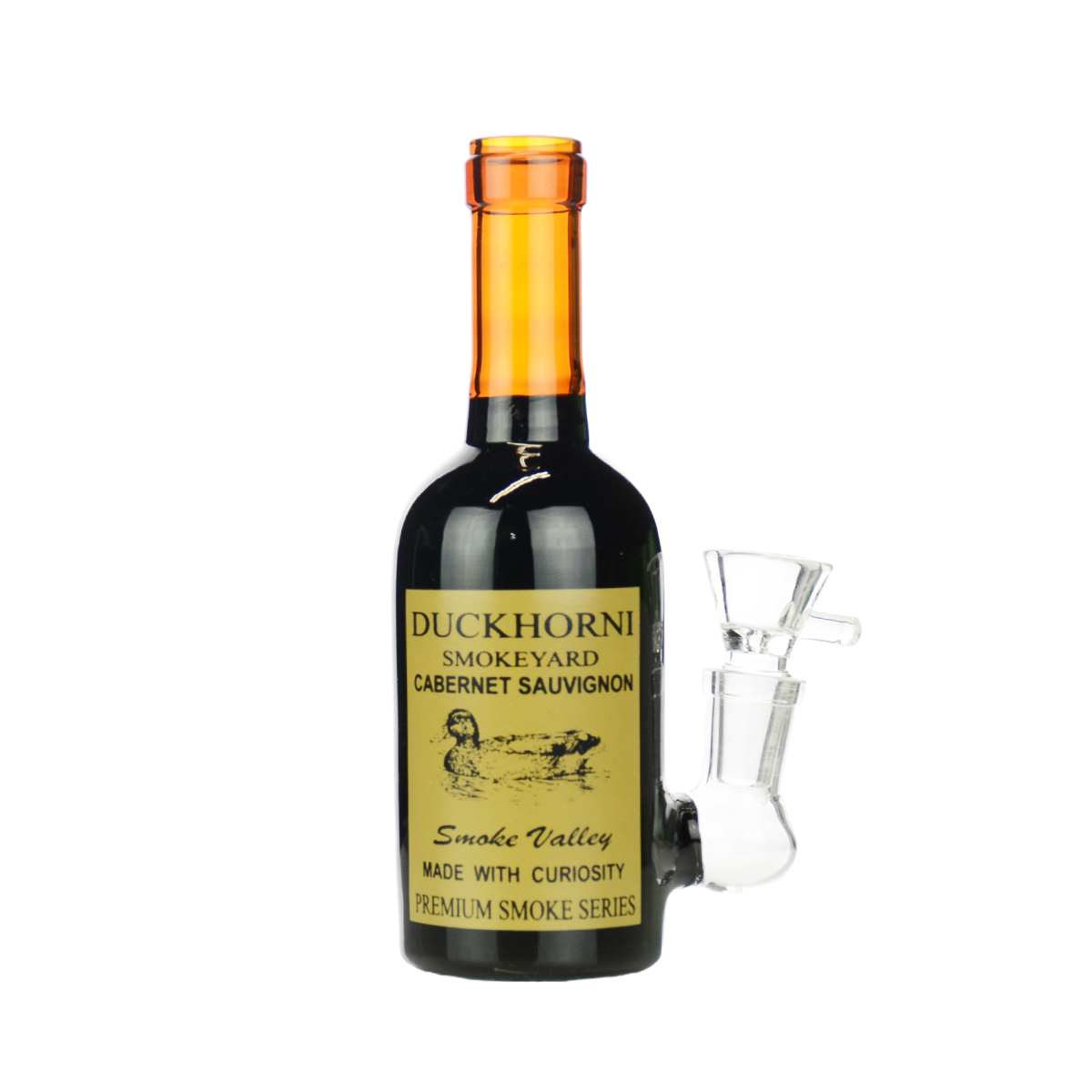 6" Mini Wine Bottle Duckhorni with 14mm Male Bowl