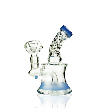 5-Inch Water Pipe Bong with Twisted Neck and 14mm Male Bowl