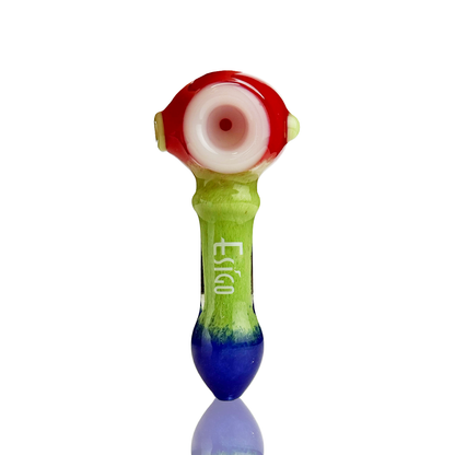 4.5" Esigo Tricolor Frit Glass Hand Pipe Spoon