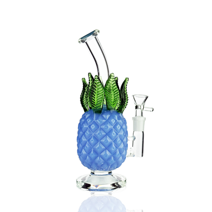8" Pineapple Water Pipe | Novelty Glass Design | 14mm Male Bowl