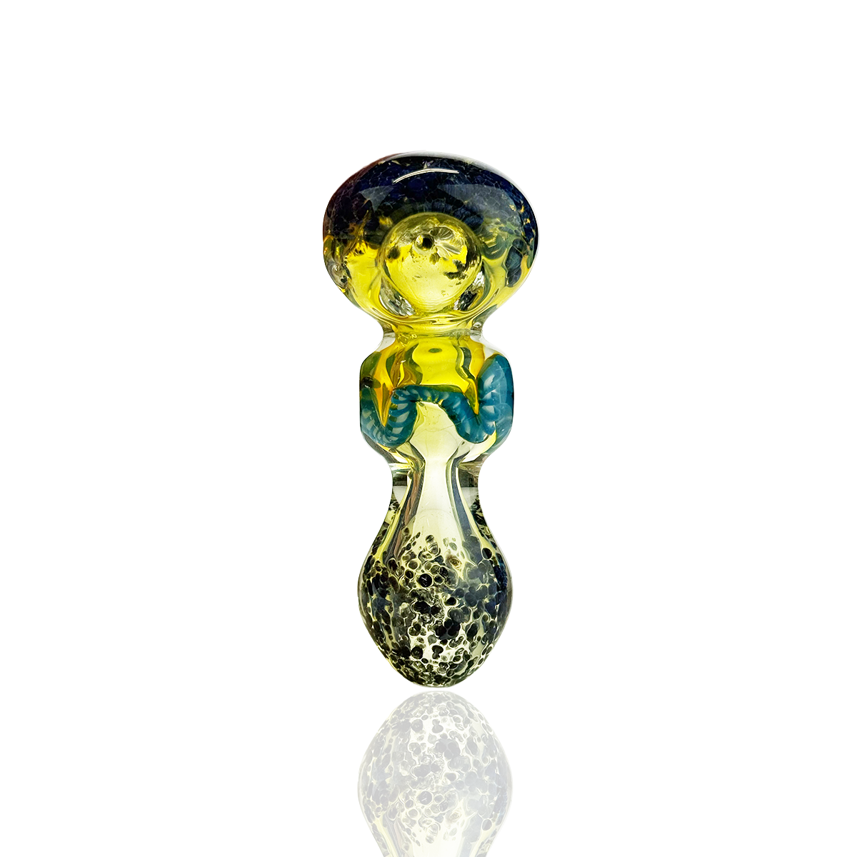 3.5" Hand Pipe Frit Fume Glass