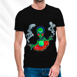 Alien Black T-Shirt Pack of  5 Units 1-M, 1-L, 1-XL, 1-XXL, 1-XXXL -- 60% Cotton 40% Polyester