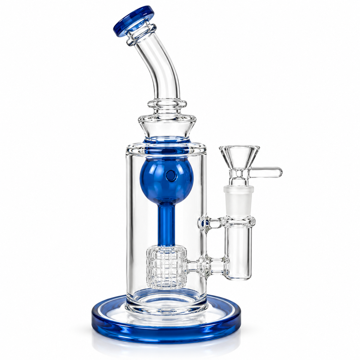 10-Inch American Color Water Pipe with Shower & 14mm Male Bowl