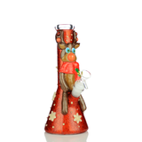 10" Christmas Beaker with 3D Art with 14mm Male Bowl