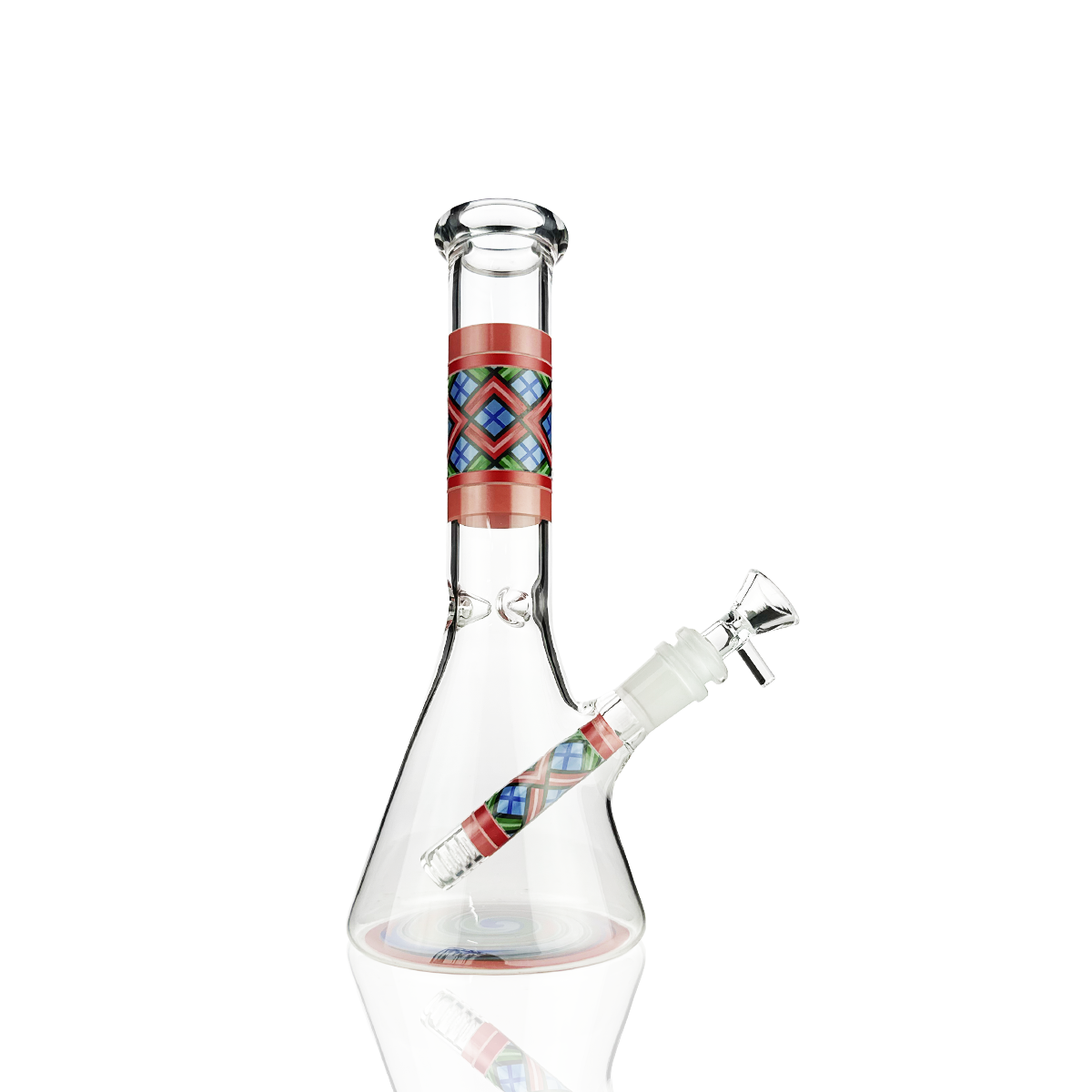 10" Glow in The Dark Beaker with 14mm Male Bowl