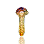 4.5" Hand Pipe Gold Fume with Spiral Art