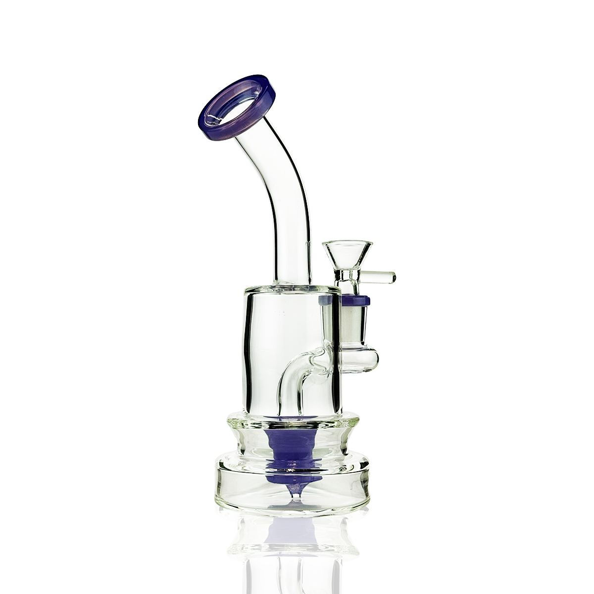 7" Water Pipe Bong Slime Color with Shower and 14mm Male Bowl