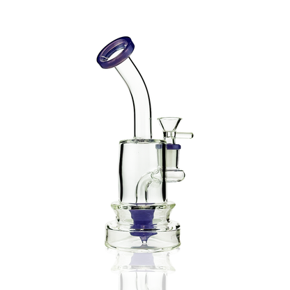7" Water Pipe Bong Slime Color with Shower and 14mm Male Bowl