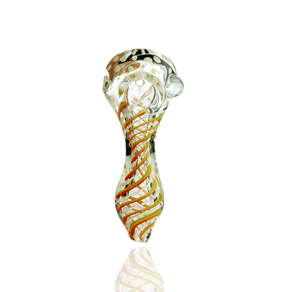 4.5" Double Glass Hand Pipe Soon with Spiral Art
