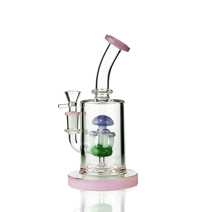 8-Inch Mushroom Water Pipe with 14mm Male Bowl