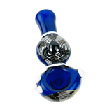 4.5" Spider Web Hand Pipe Spoon in Color Glass Tube