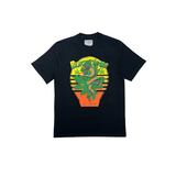 Black Mamba Half Sleeve Black T-shirt Printed - 93% Cotton 7 Elastic