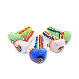 4.5" Slime Rasta Rainbow Hand Pipe Spoon