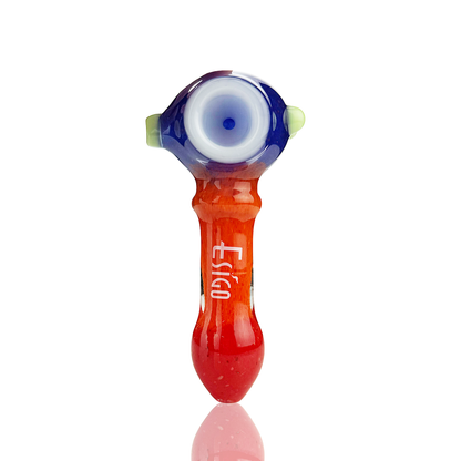 4.5" Esigo Tricolor Frit Glass Hand Pipe Spoon