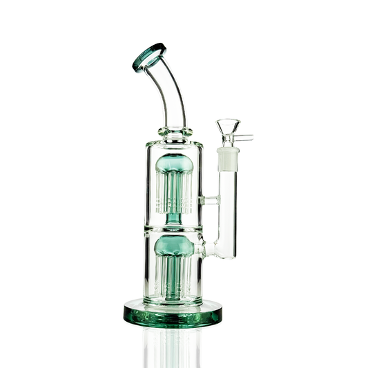 11" Double Tree Percolator with 18mm Male Bowl
