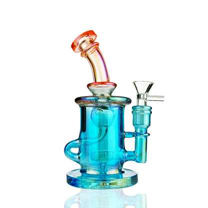 7" Recycler Electroplated Water Pipe with 14mm Male Bowl