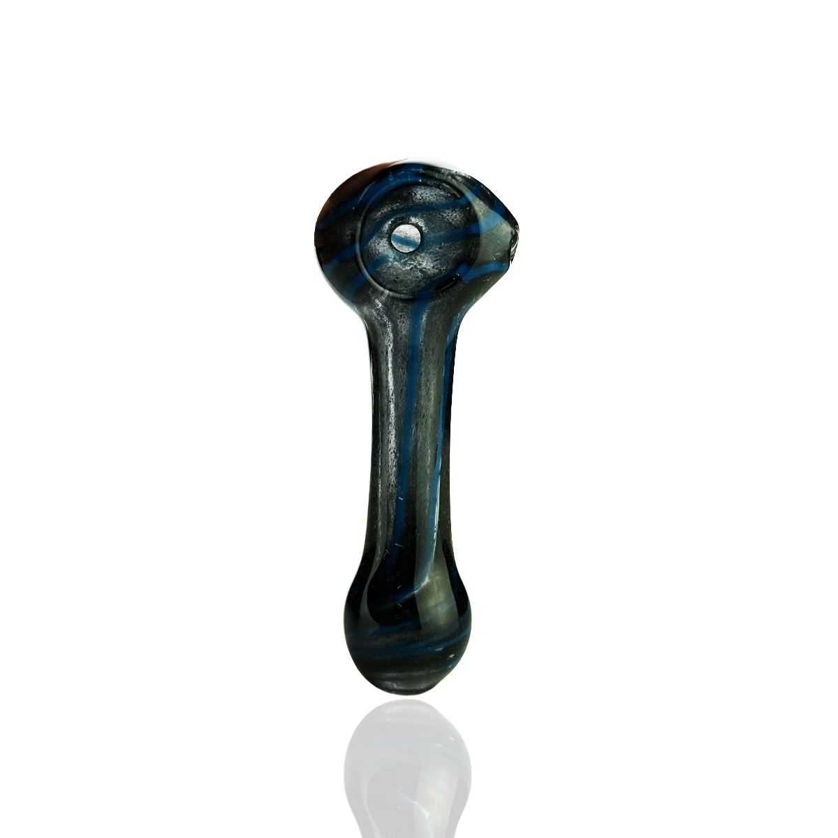 3" Hand Pipe Spoon with Color Glass Frit