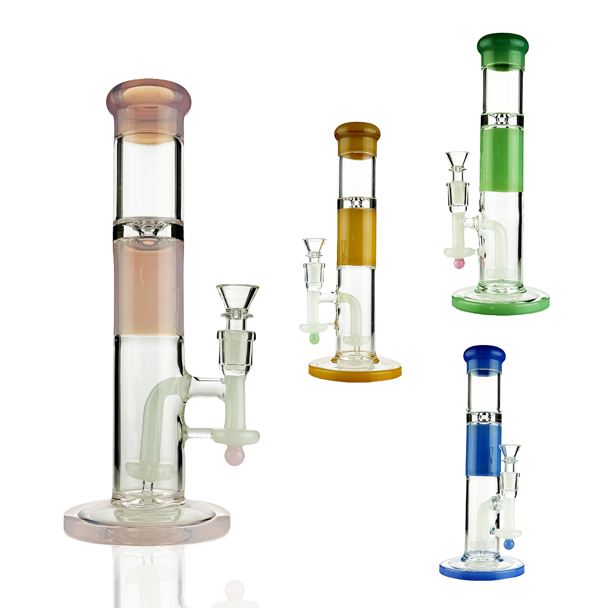 10" Straight Shooter with Ice Catcher with 14mm Male Bowl