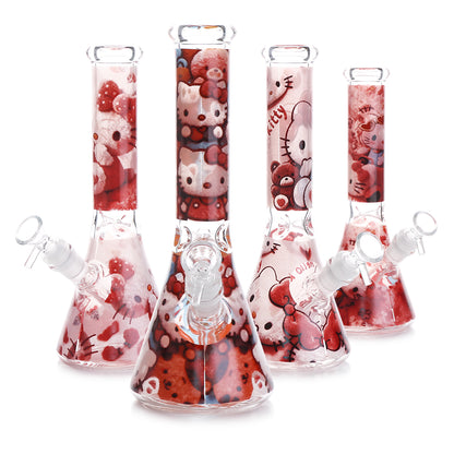 10" Beaker Water Pipe with 14mm Male Bowl