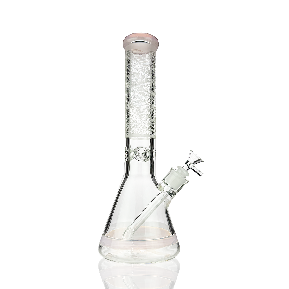 14-Inch Sanded Glass Art Beaker with 14mm Male Bowl
