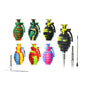 6" Silicone Grenade Nectar Collector with 14mm Titanium Nail and Metal Dabber