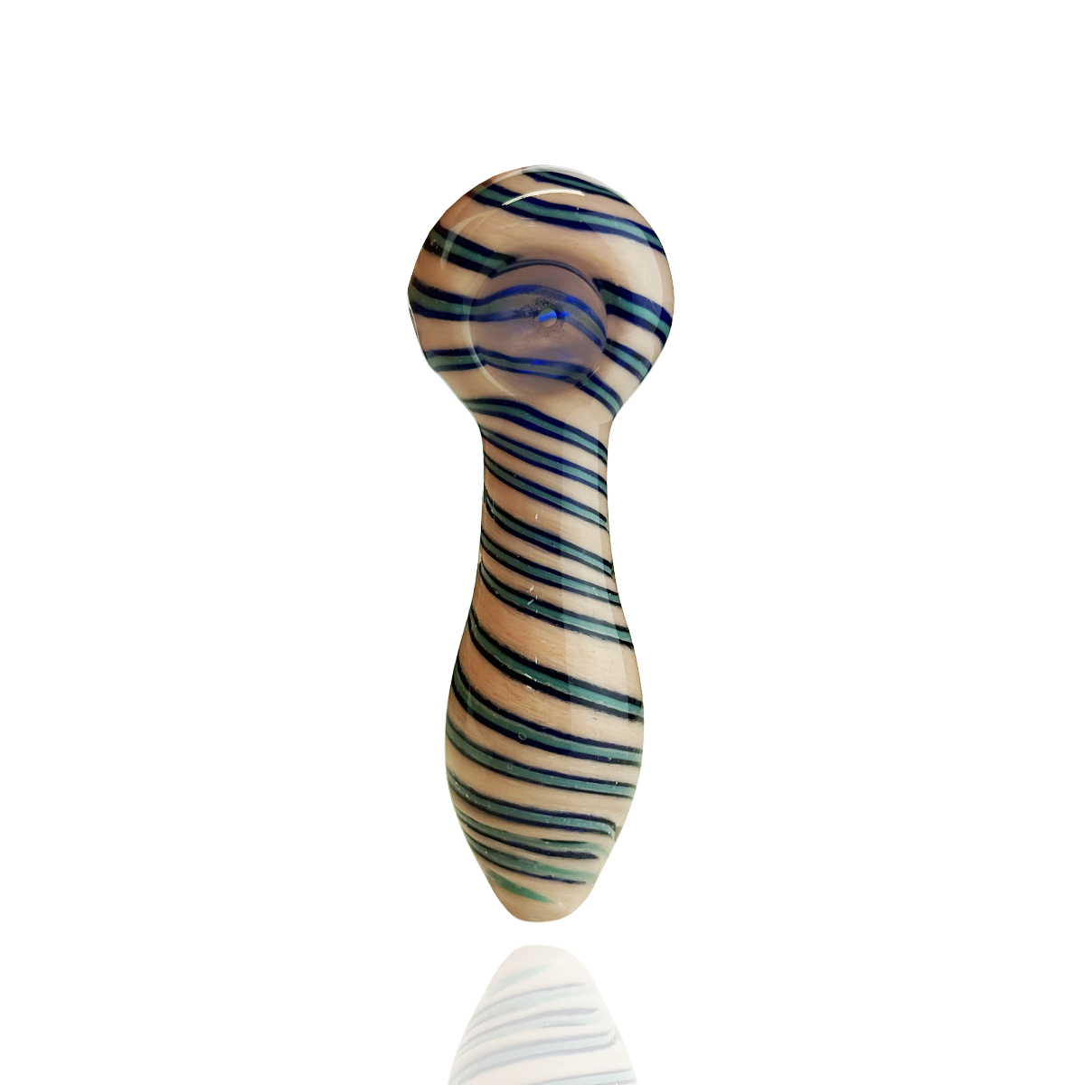 4.5" Hand Pipe Spoon Spiral Designs