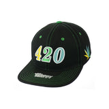 420 Leaf Embroidered Snapback Hat 100% Cotton