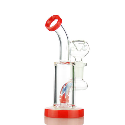6" Water Pipe with American Rod Color and 14mm Male Bowl