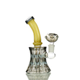 7" Bong Fancy Design with Color Tube Neck and 14mm Male Bowl