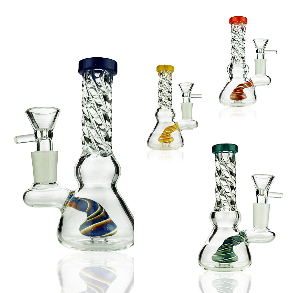 5" Twisted Neck Mini Water Pipe | 14mm Male Bowl