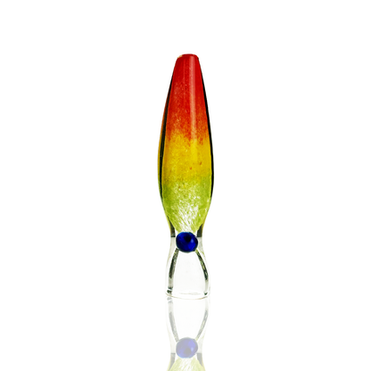 4" Rasta Chillum One Hitter Frit Glass