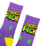 Faded Socks Fits All, 70% Cotton, 25% Spandex, 5% Elastic