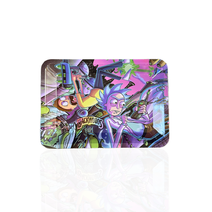 Small Rolling Tray – Rick & Morty Backwoods Design | 7in x 5in