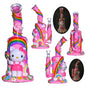 10" Pink Kitty 3D Glow In Dark Water Pipe Bong with 14mm Male Bowl