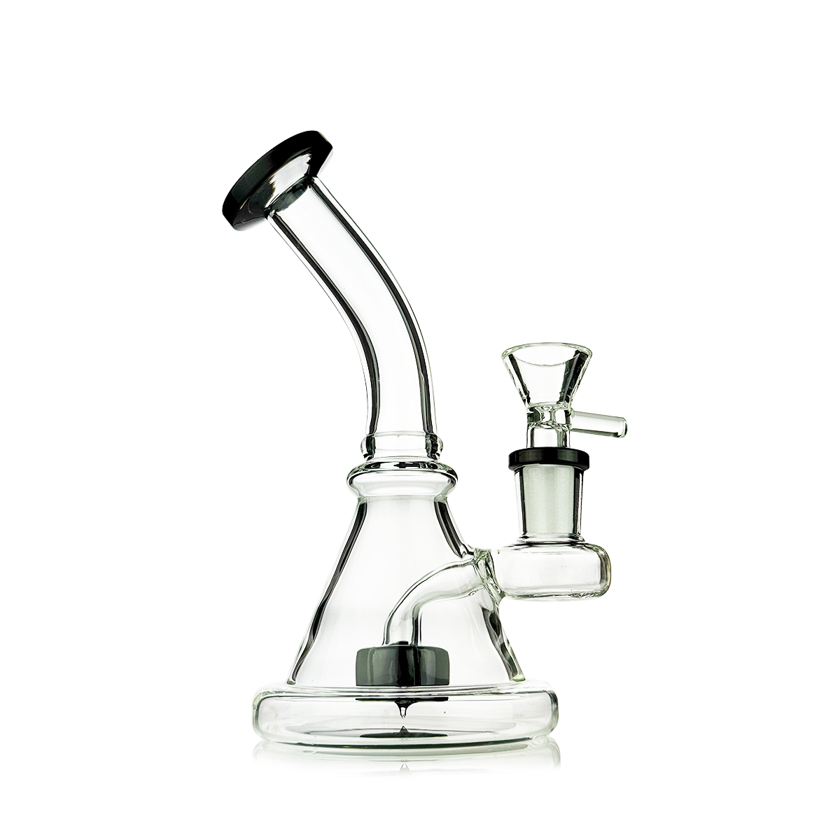 6" Conical Water Pipe Bong with 14mm Male Bowl with Sticker
