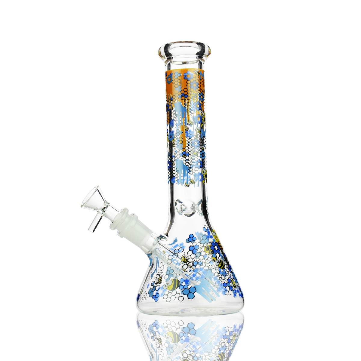 10" Honey Bee Beaker Decal with 14mm Bowl