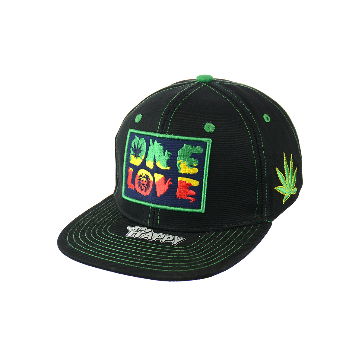 One Love Hat Embroidered Snapback