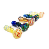 4.5" Hand Pipe Spoon with Fumed Glass and Knowkers