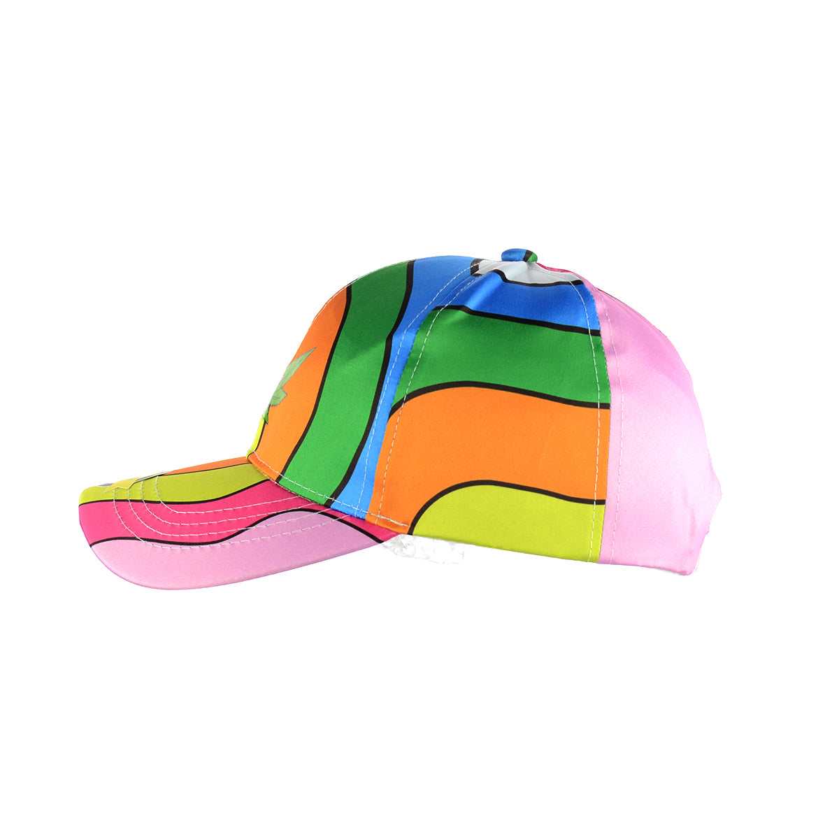 Weed Leaf Rainbow Color Baseball Snapback Hat