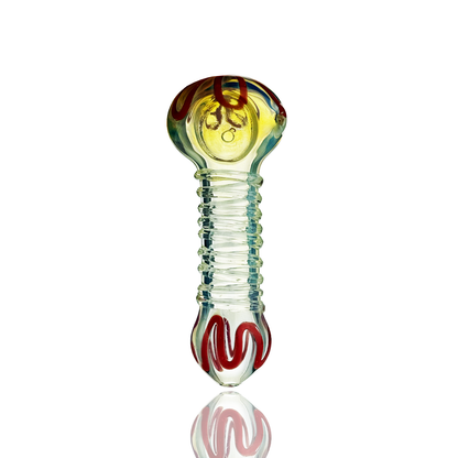 4.5" Silver Fume Glass with Spiral Glass Design
