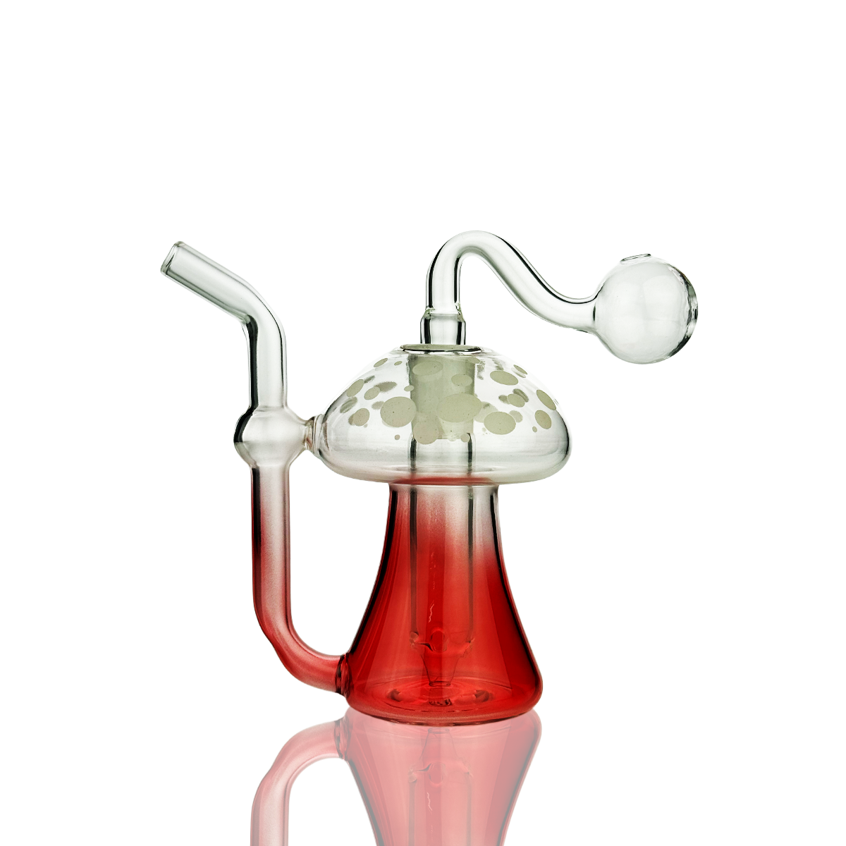 6" Mushroom Oil Burner Glow In The Dark with 14mm Oil Male Bowl