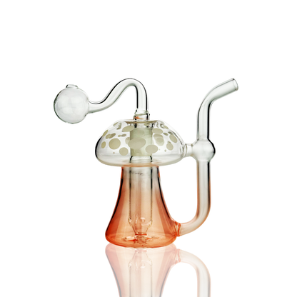 6" Mushroom Oil Burner Glow In The Dark with 14mm Oil Male Bowl