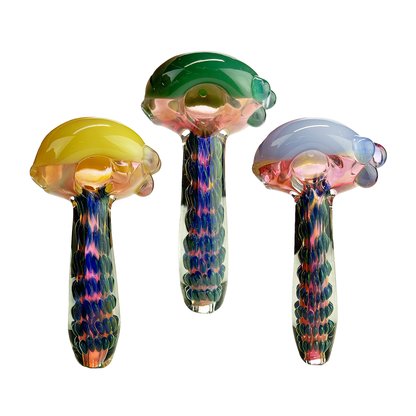 4.5" Gold Fume Bubble Trap Hand Pipe Spoon