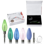 5" Egg Shape Nectar Collector Kit With Screw on Titanium Nail and Glass Jar