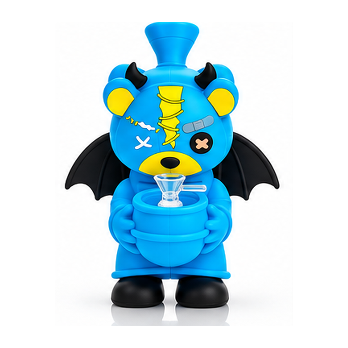 5-Inch Silicone Bear-Bat Water Pipe with 14mm Male Bowl