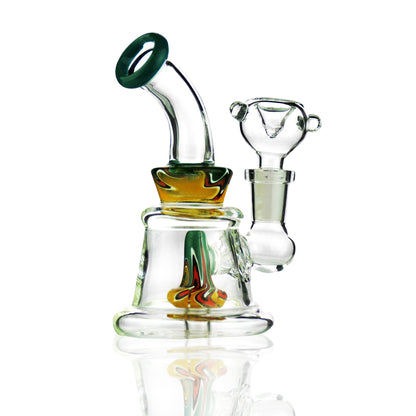 5" Mini Bong with Reversal Glass Shower and 14mm Male Bowl
