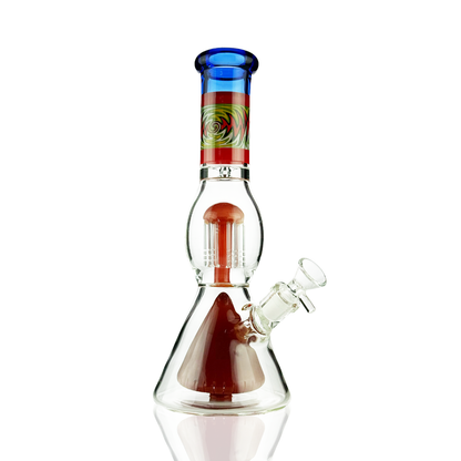 11" Beaker with Double Percolator and 14mm Male Bowl