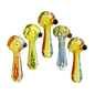 4" Hand Pipe Spoon with Fume Glass with Twisting Design